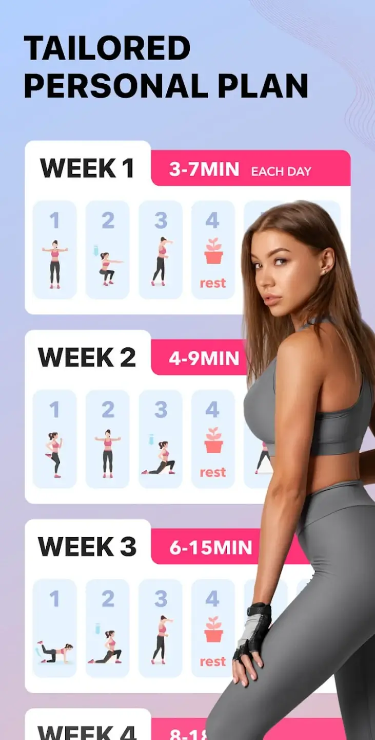 Screenshot Female Fitness APK untuk Latihan di Rumah