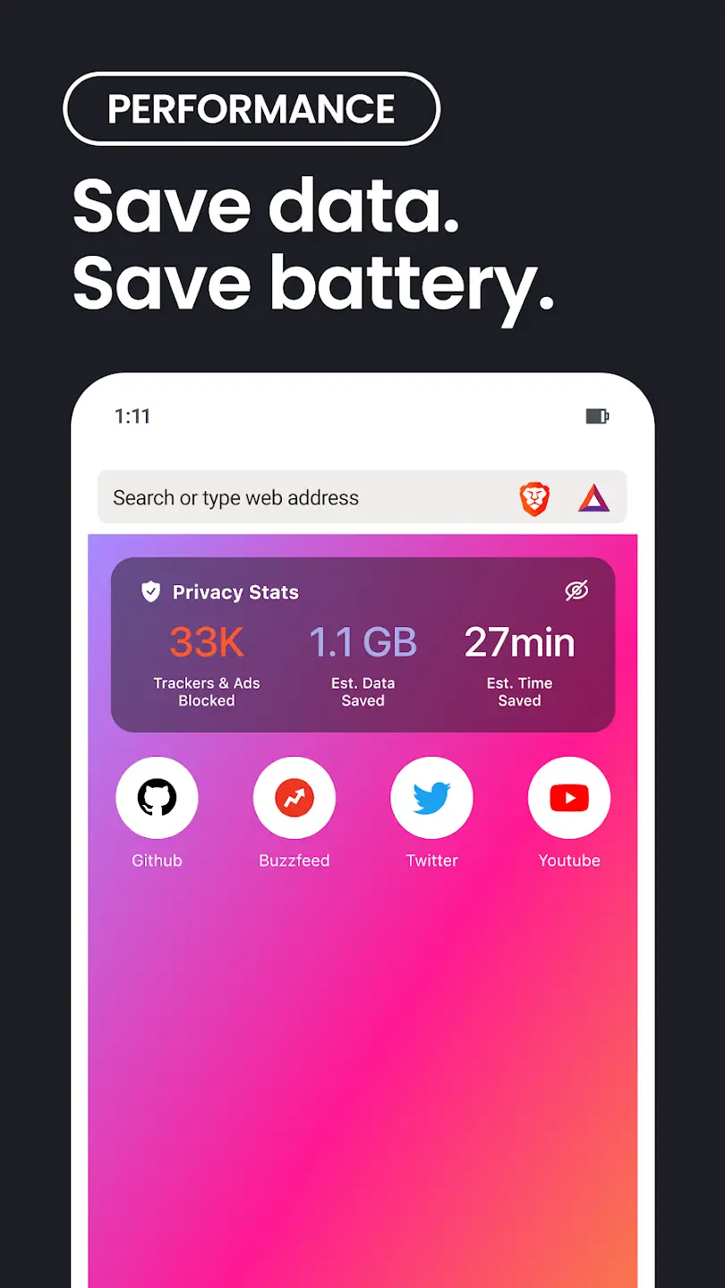 Screenshot Brave Browser APK