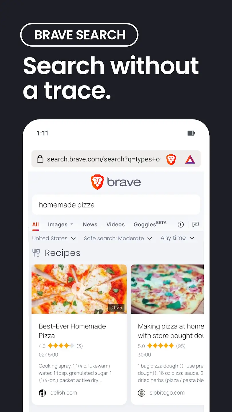 Screenshot Brave Browser APK