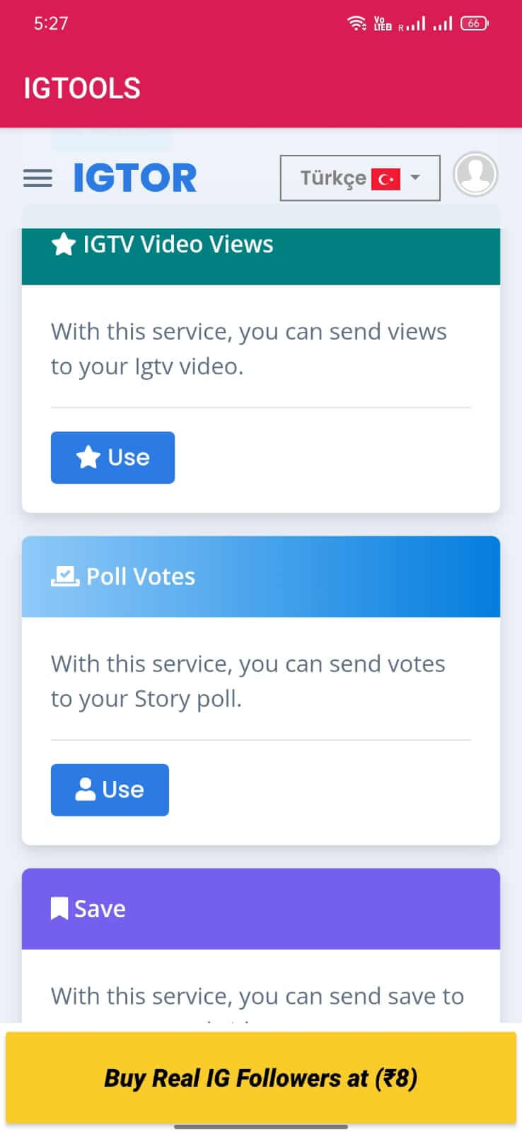 Screenshot IGTools APK v9S untuk Android