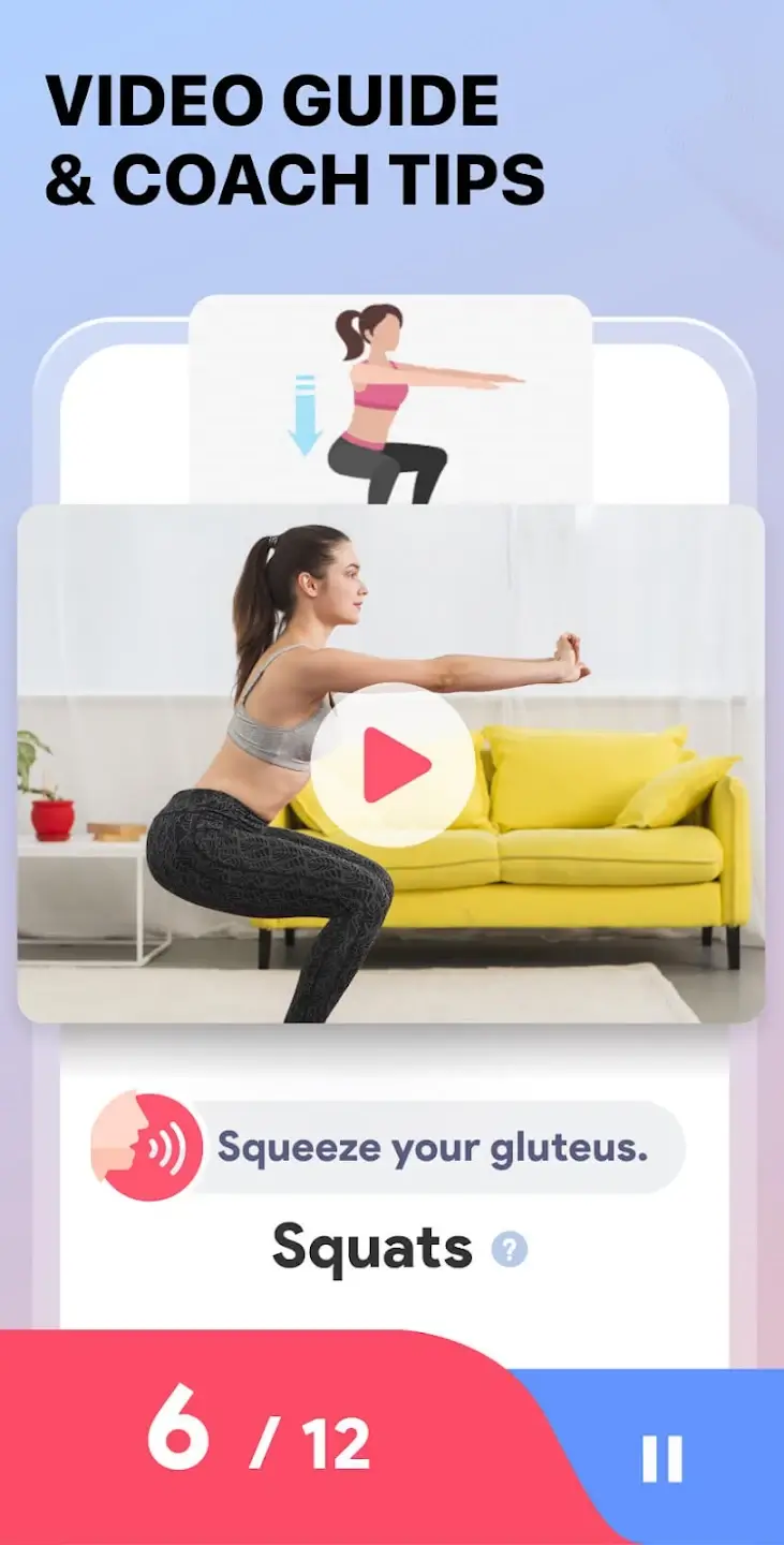 Screenshot Female Fitness APK untuk Latihan di Rumah