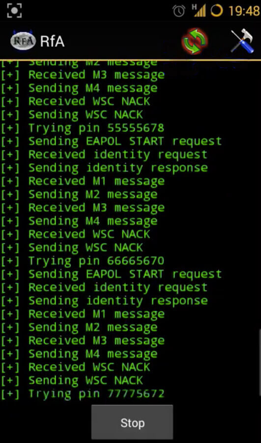 Screenshot Bcmon APK v1.0 untuk Monitoring WiFi di Android