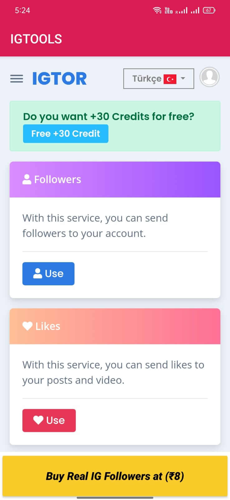 Screenshot IGTools APK v9S untuk Android