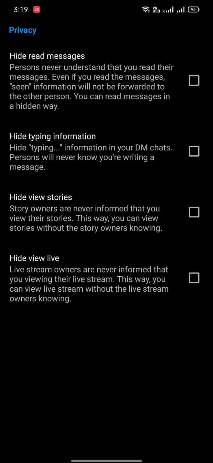 Screenshot Insta Aero APK