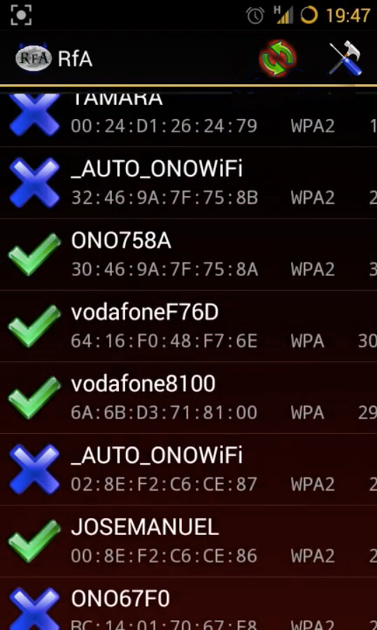 Screenshot Bcmon APK v1.0 untuk Monitoring WiFi di Android