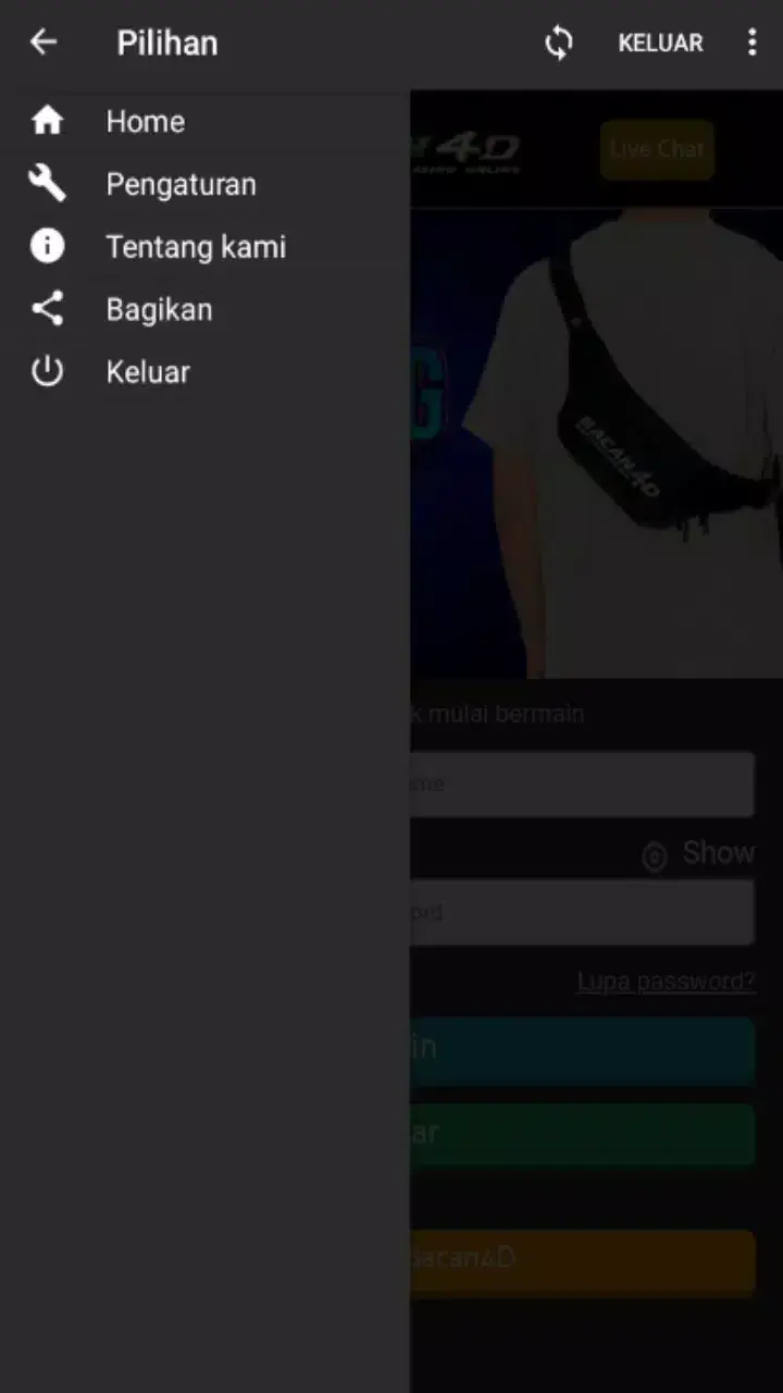 Screenshot Bacan4D APK v2.1.3