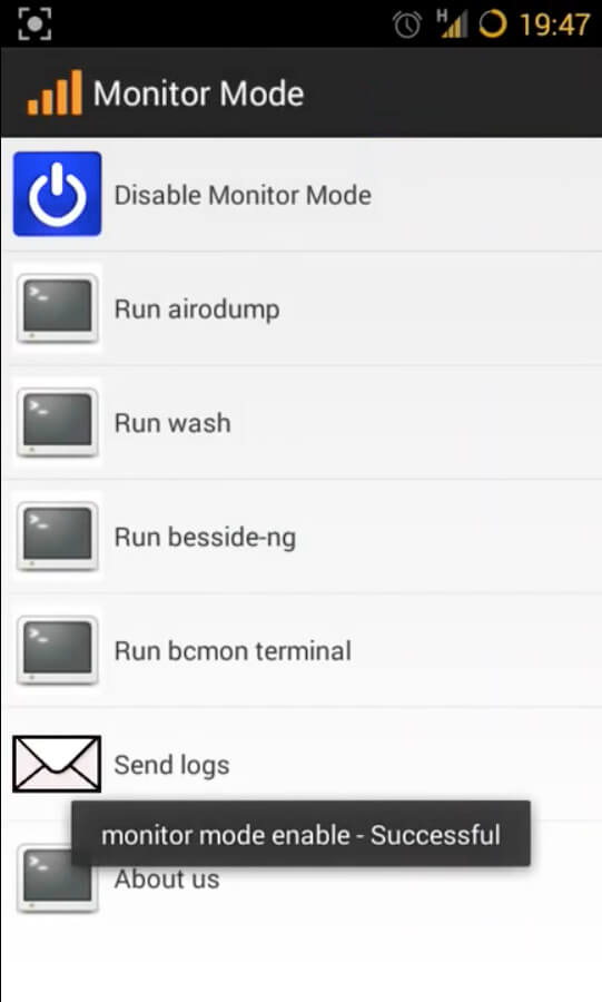 Screenshot Bcmon APK v1.0 untuk Monitoring WiFi di Android