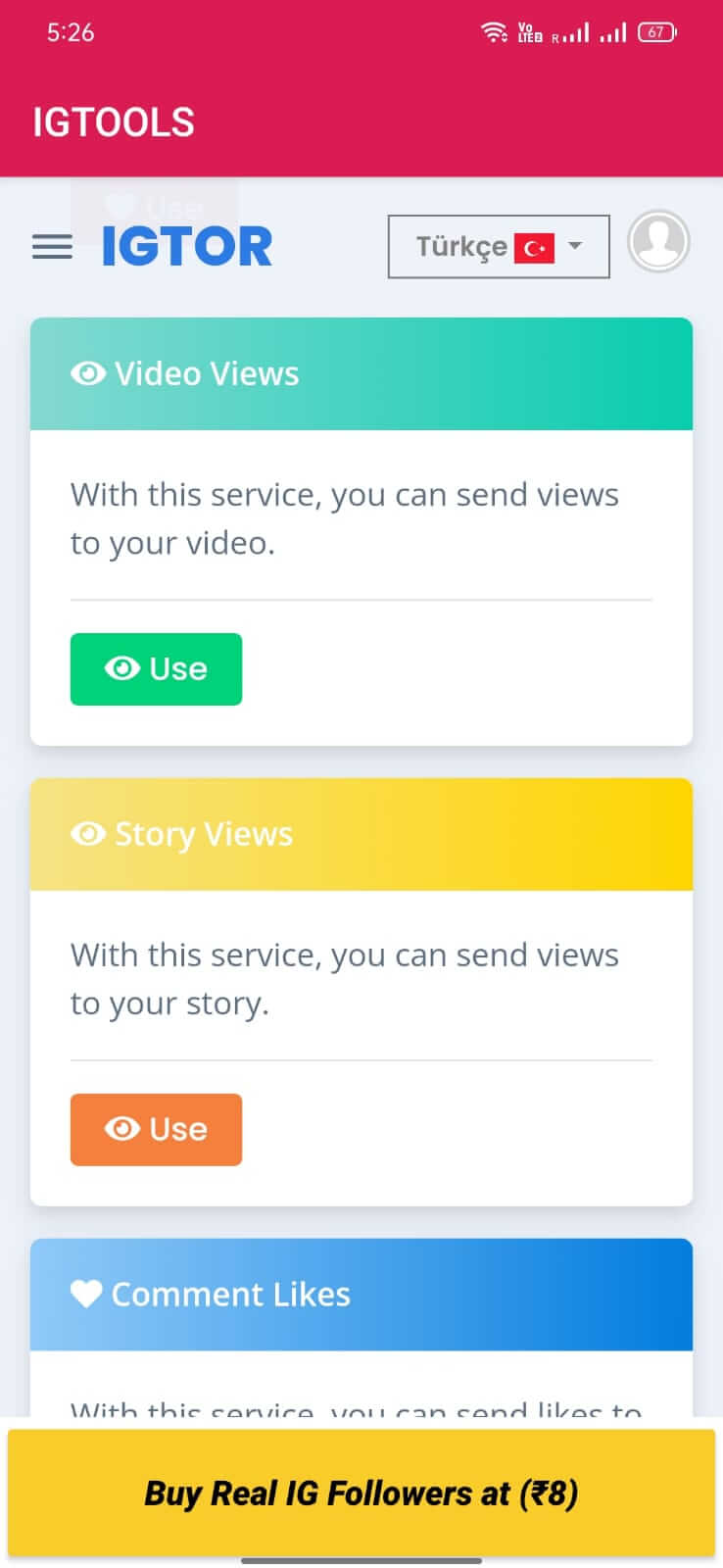 Screenshot IGTools APK v9S untuk Android